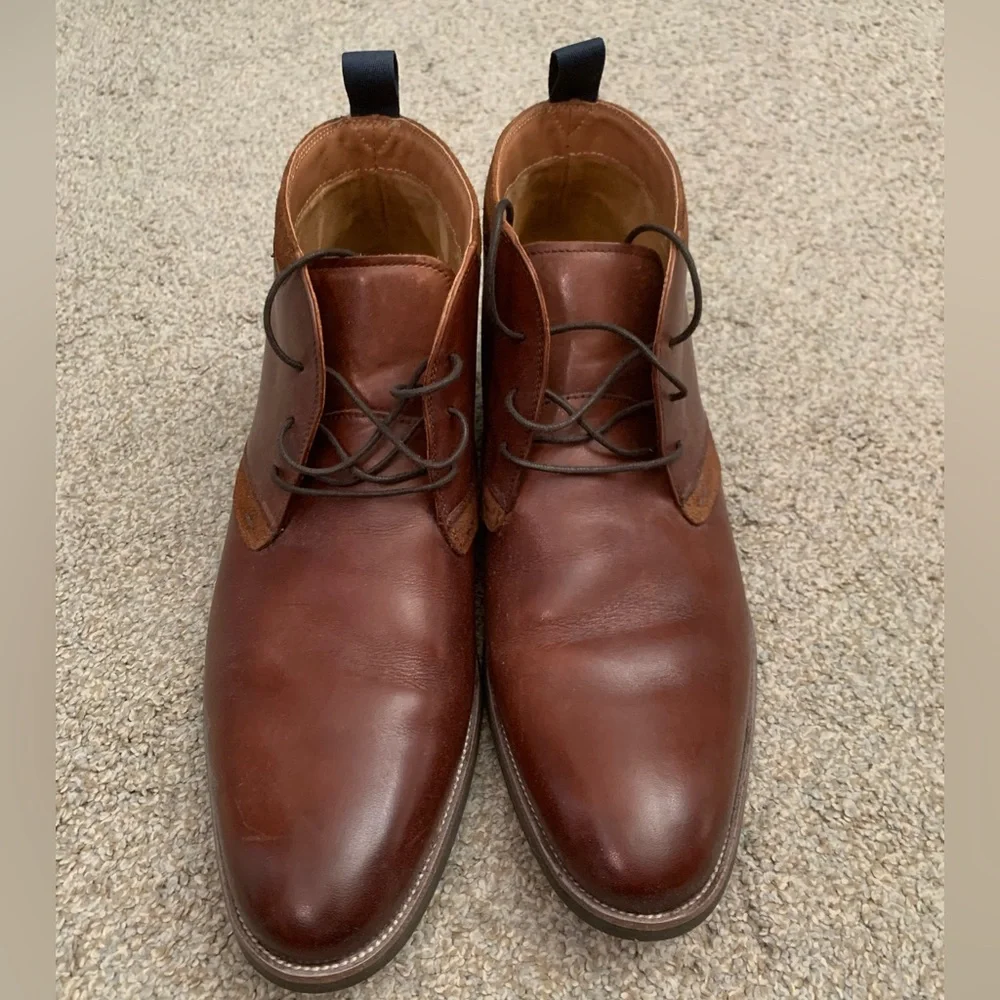 Florsheim Men’s Chukka Boots 11M Brown Leather Suede Comfort Tech Ortholite